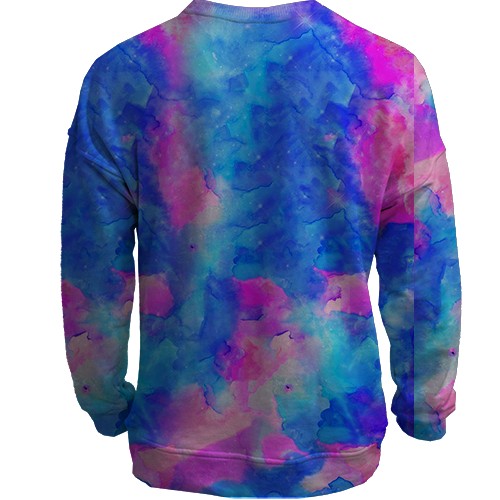 3D свитшот EXO акварельный арт (вид сзади)