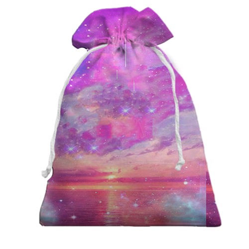 3D Подарочный мешочек EXO Розовые облака (вид сзади)