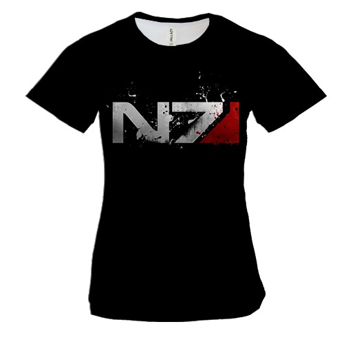 Жіноча 3D футболка N7 distressed (вид спереду)