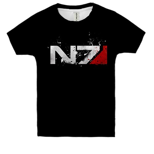 Дитяча 3D футболка N7 distressed (вид спереду)