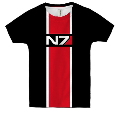 Дитяча 3D футболка N7 (Зі смугою) (вид спереду)