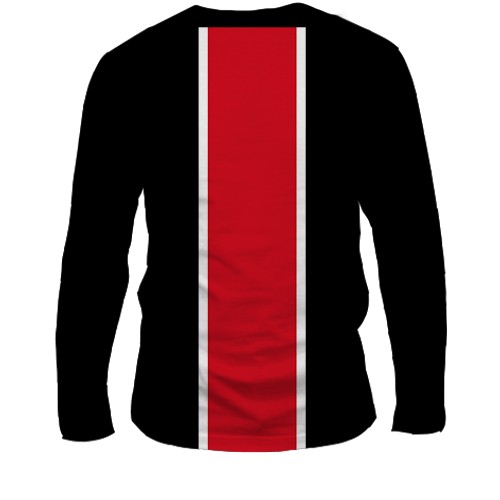 Чоловічий 3D лонгслів N7 (Зі смугою) (вид ззаду)