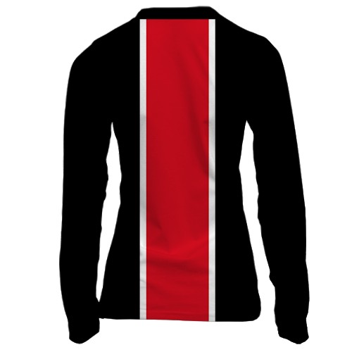 Женский 3D лонгслив N7 (с полосой) (вид сзади)