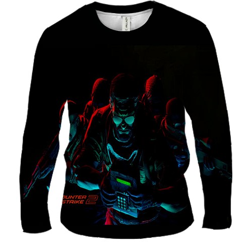 Чоловічий 3D лонгслів CS2 - Elite Crew (T) (вид спереду)