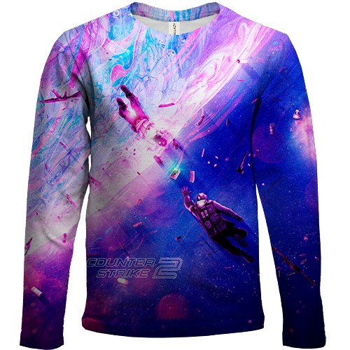 Детский 3D лонгслив CS2 - two sides (вид спереди)