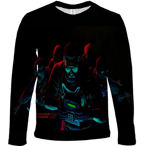 Дитячий 3D лонгслів CS2 - Elite Crew (T) (вид спереду)