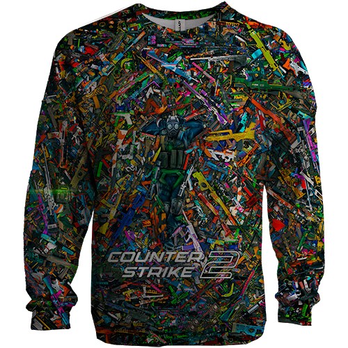 3D світшот CS2 - КТшник у скінах (вид спереду)