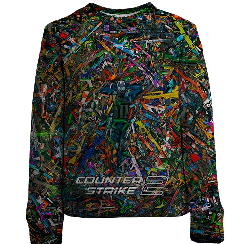 Дитячий 3D світшот CS2 - КТшник у скінах (вид спереду)