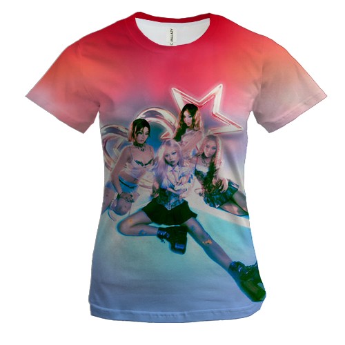 Женская 3D футболка GIRLSET (K-Pop) (вид спереди)