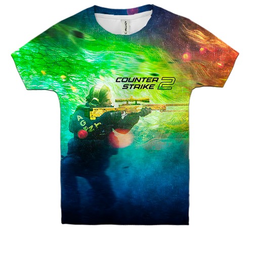 Дитяча 3D футболка CS2 Agent Sniper (вид спереду)