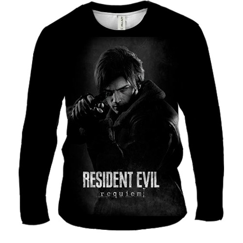 Чоловічий 3D лонгслів Leon S Kennedy - RE Requiem (вид спереду)