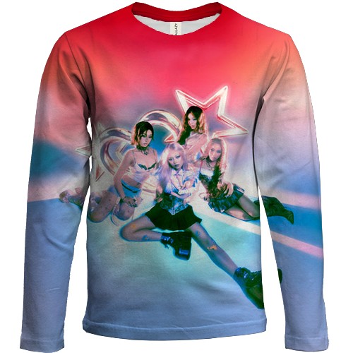 Детский 3D лонгслив GIRLSET (K-Pop) (вид спереди)