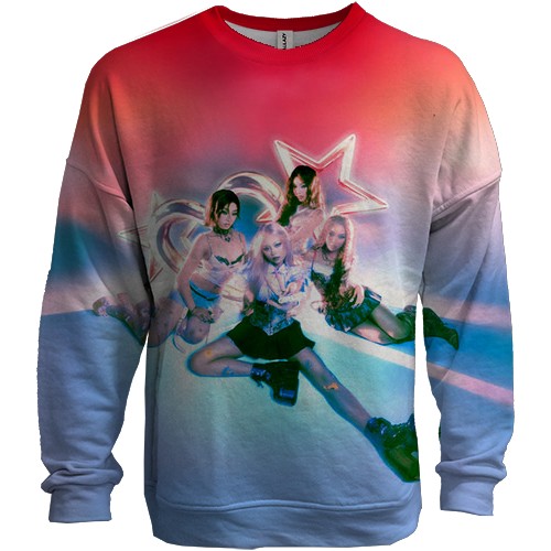 3D світшот GIRLSET (K-Pop) (вид спереду)