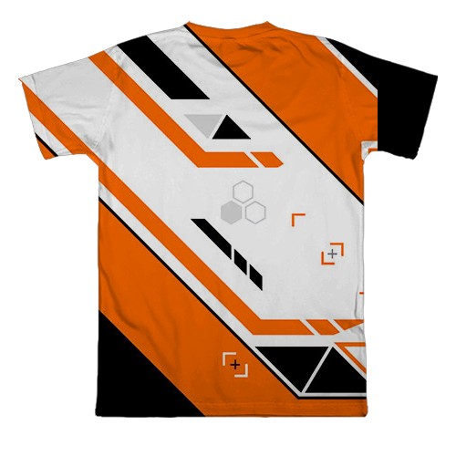 3D футболка Counter Strike 2 - Asiimov (вид ззаду)