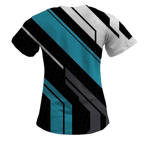 Женская 3D футболка Counter Strike 2 - Vulcan (вид сзади)