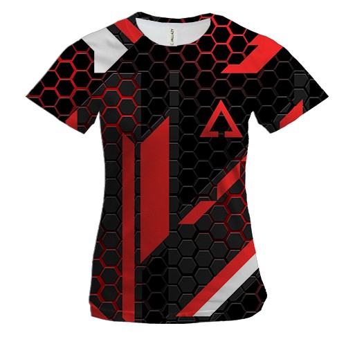 Женская 3D футболка Counter Strike - Cyrex (вид спереди)