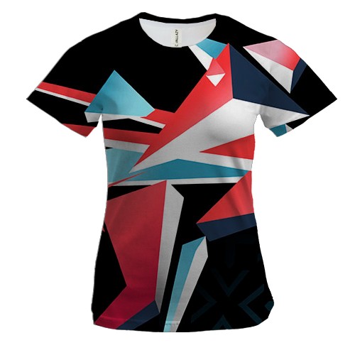 Женская 3D футболка CS - Point Disarray style (вид спереди)