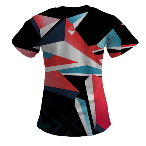 Женская 3D футболка CS - Point Disarray style (вид сзади)