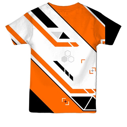 Детская 3D футболка Counter Strike 2 - Asiimov (вид сзади)