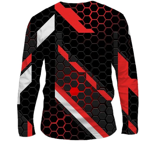 Мужской 3D лонгслив Counter Strike - Cyrex (вид сзади)