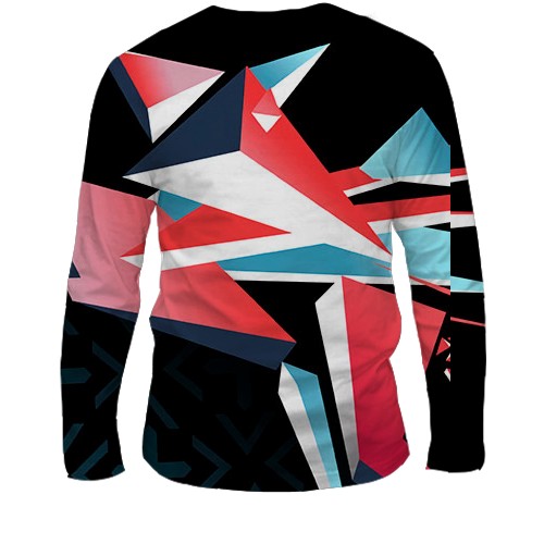 Мужской 3D лонгслив CS - Point Disarray style (вид сзади)