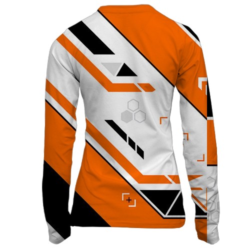 Женский 3D лонгслив Counter Strike 2 - Asiimov (вид сзади)