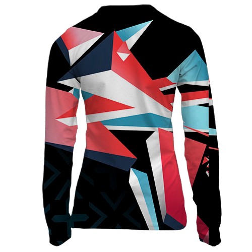 Женский 3D лонгслив CS - Point Disarray style (вид сзади)