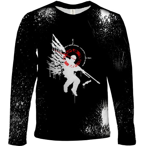 Дитячий 3D лонгслів Counter Strike - Cache graffiti (вид спереду)