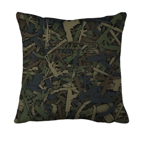 3D подушка CS2 - Guns Camouflage (вид спереду)