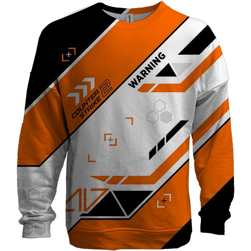 3D свитшот Counter Strike 2 - Asiimov (вид спереди)