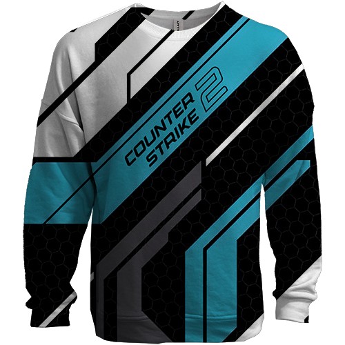 3D свитшот Counter Strike 2 - Vulcan (вид спереди)