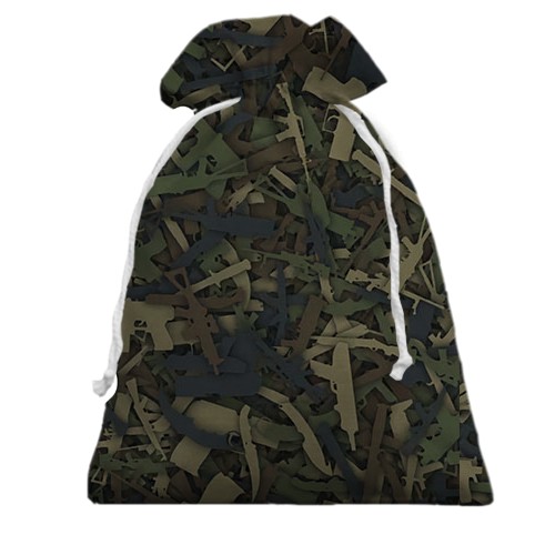 3D Подарунковий мішечок CS2 - Guns Camouflage (вид ззаду)