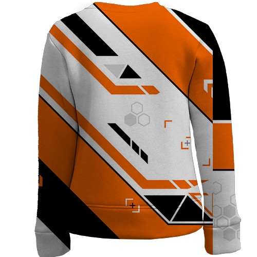 Детский 3D свитшот Counter Strike 2 - Asiimov (вид сзади)