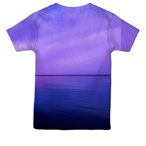 Дитяча 3D футболка BTS (K-Pop) purple (вид ззаду)