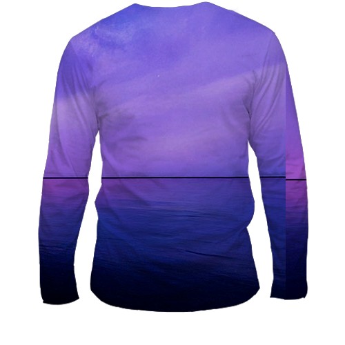 Чоловічий 3D лонгслів BTS (K-Pop) purple (вид ззаду)