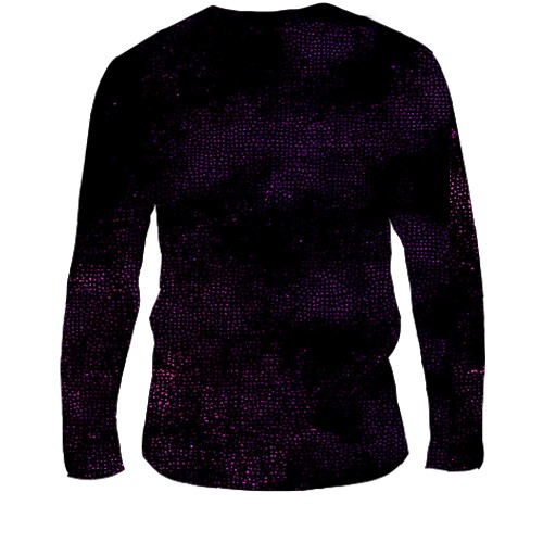 Чоловічий 3D лонгслів BTS paint dots (вид ззаду)