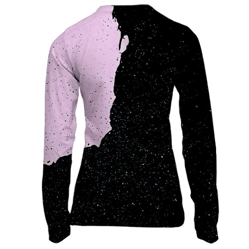 Жіночий 3D лонгслів BTS (K-Pop) силуети (вид ззаду)