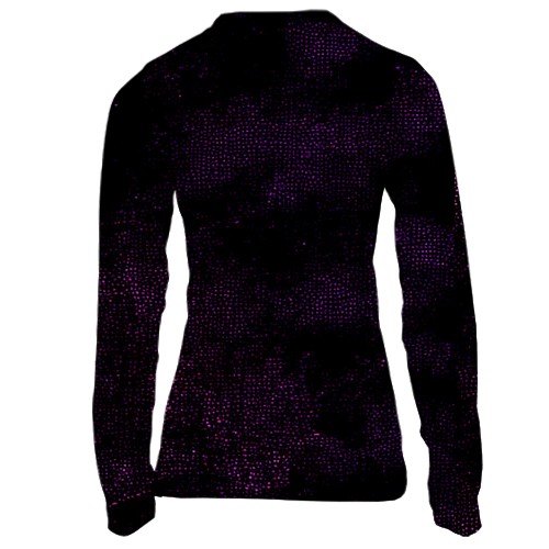 Женский 3D лонгслив BTS paint dots (вид сзади)