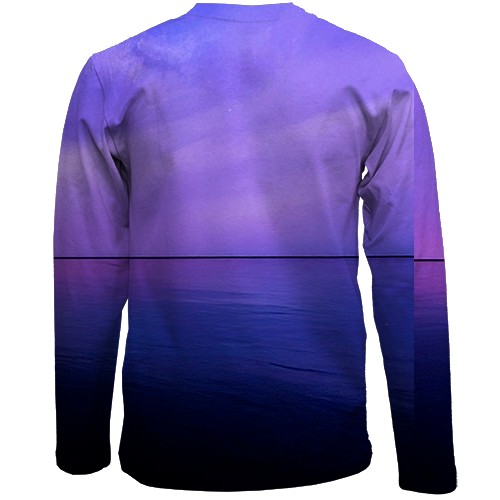 Дитячий 3D лонгслів BTS (K-Pop) purple (вид ззаду)