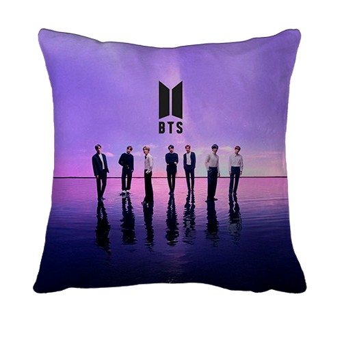 3D подушка BTS (K-Pop) purple (вид спереду)
