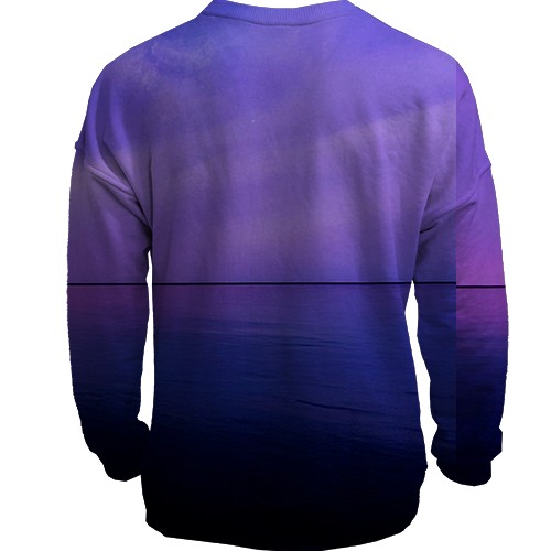 3D світшот BTS (K-Pop) purple (вид ззаду)