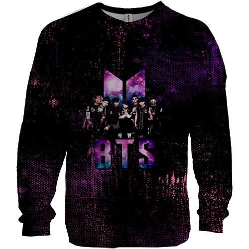 3D свитшот BTS paint dots (вид спереди)