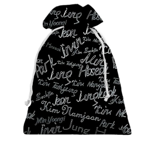 3D Подарочный мешочек BTS имена (вид сзади)