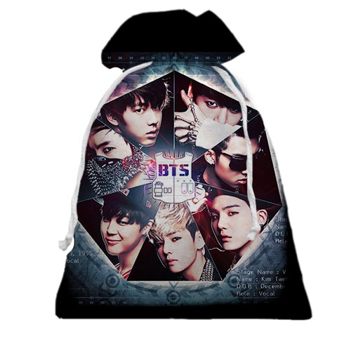 3D Подарочный мешочек BTS frame (вид спереди)