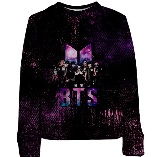 Дитячий 3D світшот BTS paint dots (вид спереду)