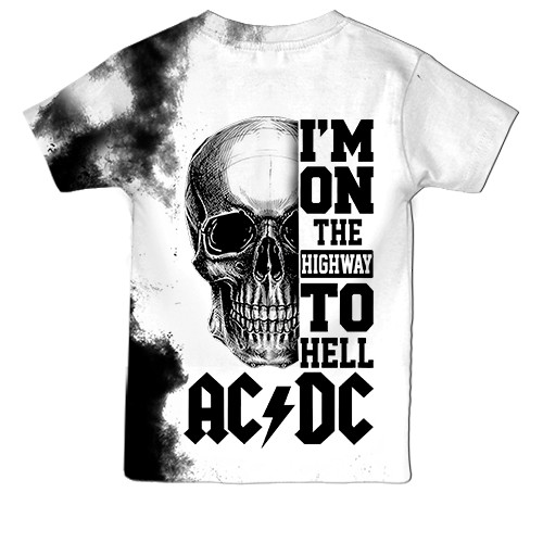 Детская 3D футболка "AC/DC" - I`m on the Highway to Hell (вид сзади)