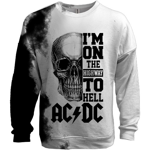 3D свитшот "AC/DC" - I`m on the Highway to Hell (вид спереди)