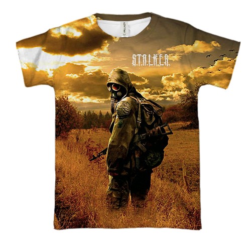 3D футболка S.T.A.L.K.E.R. 2, поле (вид спереди)