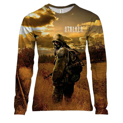 Женский 3D лонгслив S.T.A.L.K.E.R. 2, поле (вид спереди)