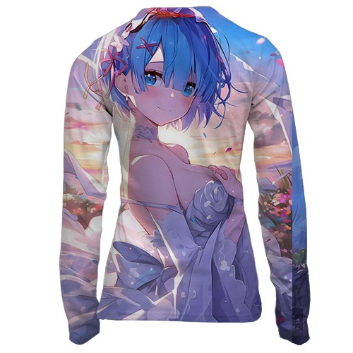 Женский 3D лонгслив Rem - ReZero (вид сзади)